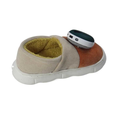 Sapatos de algodão de aquecimento elétrico aquecedor de pés de inverno para mulheres com tecnologia de grafeno