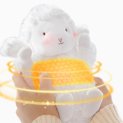 Fique confortável e conectado com o nosso pequeno Sheepie Plushie Hand Warmer Power Bank em qualquer lugar