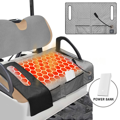 Proteção contra sobreaquecimento Pad de aquecimento de golfe para carrinho de golfe almofada de assento de aquecimento material lavável fonte de energia DC/AC