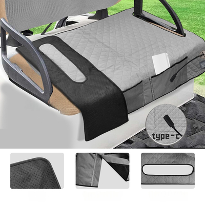 Proteção contra sobreaquecimento Pad de aquecimento de golfe para carrinho de golfe almofada de assento de aquecimento material lavável fonte de energia DC/AC