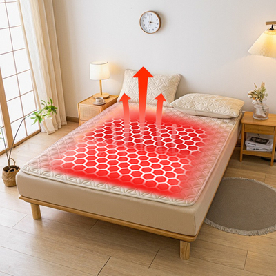 Temperatura ajustávelCobre de colchão elétrico multifuncional Refrigeração e aquecimento Pad refrigeração por água com recurso de terapia F Configurações 45-65 ° C Para conforto personalizado no aquecimento e resfriamento Pad de colchão