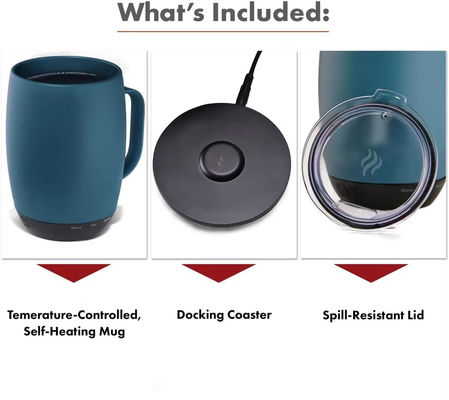 Portátil estilo digital de fábrica concebido de auto-aquecimento Drinkware temperatura controlada Directo beber caneca de café viajar sem fio