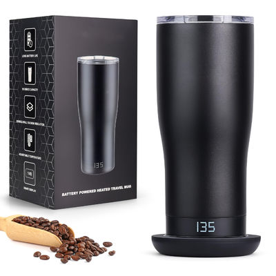 Taça de café aquecida inteligente personalizada tela LED temperatura auto-ajustável para bebida direta conveniente para carro de viagem