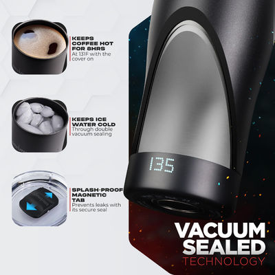 Taça de café aquecida inteligente personalizada tela LED temperatura auto-ajustável para bebida direta conveniente para carro de viagem