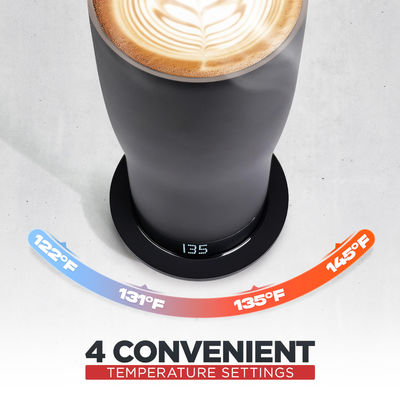 Taça de café aquecida inteligente personalizada tela LED temperatura auto-ajustável para bebida direta conveniente para carro de viagem