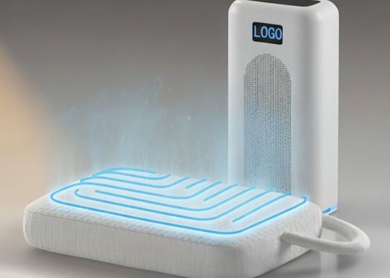 Pad de colchão de aquecimento e resfriamento fornecendo controle de temperatura de zona dupla e fibra de bambu macia para noites confortáveis