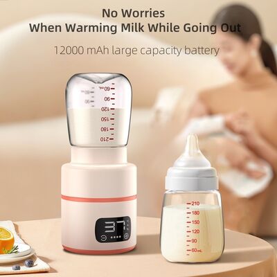 Cordless Baby Bottle Warmer With Rechargeable Battery And Stainless Steel Liner Providing Heating And Precise Temperature Control