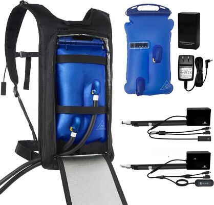Veste de refrigeração inteligente Sistema de refrigeração de mochila de energia com temperatura ajustável e construção de nylon durável para o exterior
