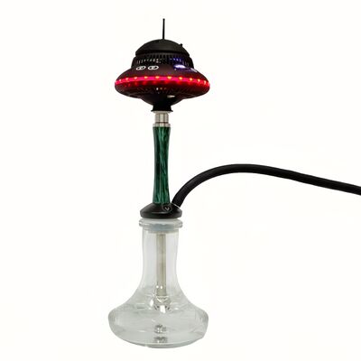 Shisha narguilé portátil sem fio personalizado com bateria de longa duração e efeitos de iluminação RGB vibrantes, ideal para viagens e atividades ao ar livre