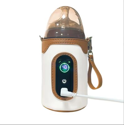 Sheerfond USB aquecedor de leite portátil 5V2A aquecedores de garrafas de bebê seguros de baixa pressão com material poli/algodão/EVA para bebês