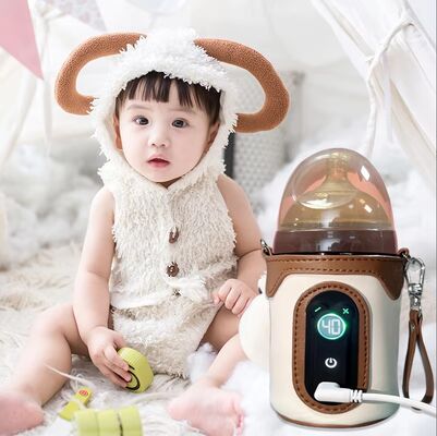 Sheerfond USB aquecedor de leite portátil 5V2A aquecedores de garrafas de bebê seguros de baixa pressão com material poli/algodão/EVA para bebês