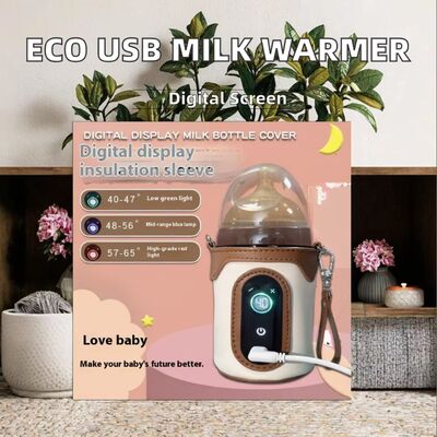 Sheerfond USB aquecedor de leite portátil 5V2A aquecedores de garrafas de bebê seguros de baixa pressão com material poli/algodão/EVA para bebês