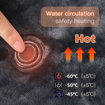 Cobertor elétrico wearable portátil, controle de temperatura de três velocidades, cobertor de calor infravermelho de grafeno com display digital