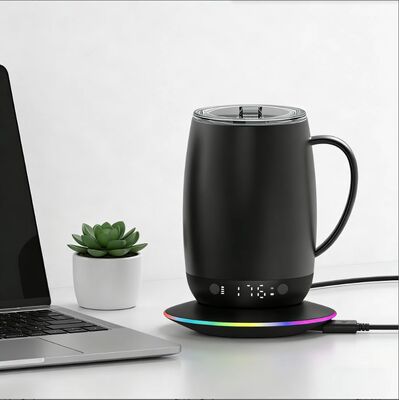 Aquecedor de caneca de café estilo digital portátil, temperatura controlada, autoaquecimento, desenvolvimento de design de fábrica, capacidade de 500ml