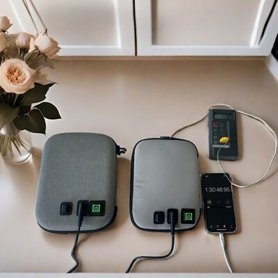 Saco de aquecimento de alimentos portátil alimentado por USB com pano oxford resistente à água e revestimento isolado seguro para alimentos para refeições quentes a qualquer momento e em qualquer lugar