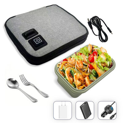Bolsa conveniente para aquecer alimentos sem micro-ondas, alimentada por USB, calor suave e forro isolado seguro para alimentos para refeições quentes