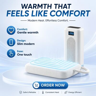 Almofada de aquecimento elétrico adequado para o ano inteiro, fornecendo funções de resfriamento e aquecimento com design confortável e compacto