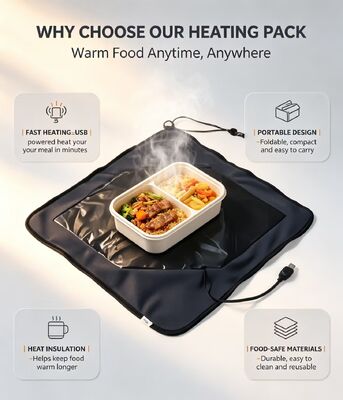 Saco de aquecimento de alimentos portátil auto-selado, saco de aquecimento reutilizável, adequado para macarrão instantâneo, curry e refeições prontas para comer
