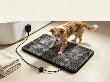 Drying Foot Mat Offering Steady Gentle Heating and Overheat Protection System to Keep Feet Warm Dry and Comfortable for Long Time