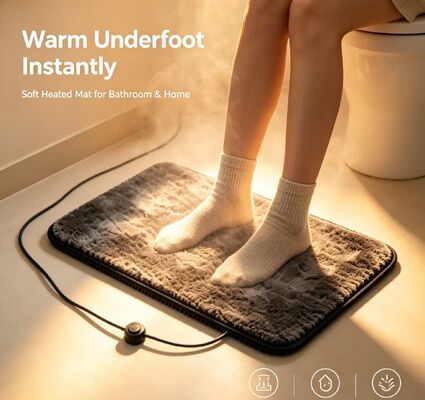 Drying Foot Mat Made from Fabric Material with Anti Slip Bottom and Intelligent Temperature Control for Long Time Comfortable