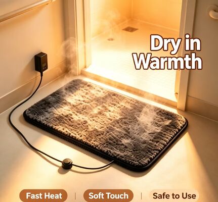 Drying Foot Mat Offering Steady Gentle Heating and Overheat Protection System to Keep Feet Warm Dry and Comfortable for Long Time