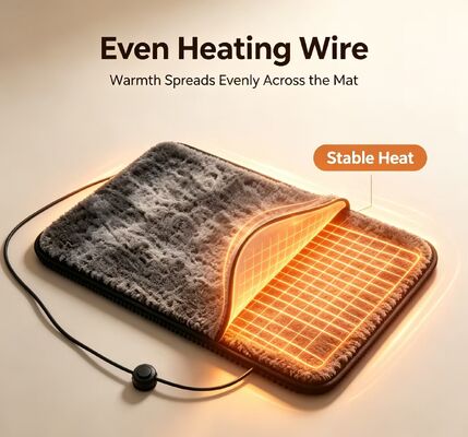 Drying Foot Mat Made from Fabric Material with Anti Slip Bottom and Intelligent Temperature Control for Long Time Comfortable