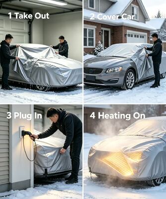 Capota de aquecimento de carro flexível com opções personalizáveis e serviços OEM, proporcionando aquecimento consistente e proteção do motor no inverno