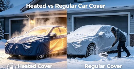 Capota de aquecimento para carro com fácil instalação e remoção, projetada para uso repetido e proteção contra neve, geada e chuva leve