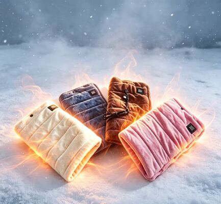 Tecido macio aquecedor de mão que fornece calor constante alimentado por carga de baixa voltagem USB perfeito para o clima frio de deslocamento de escritório e ao ar livre