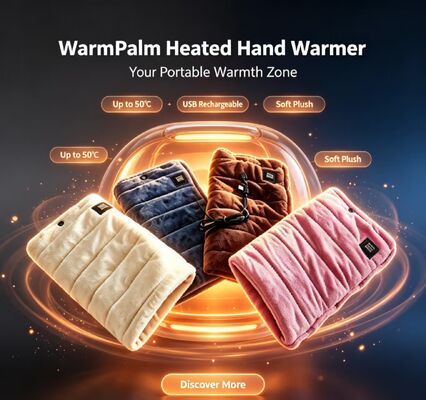 Caldeira de mão com aquecimento elétrico portátil USB 3 Temperatura ajustável Max 50°C Saco de aquecimento de mão recarregável de flanela macia Inverno Outdoor Warm Gift