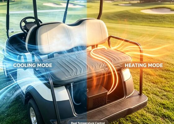 Pades de aquecimento de golfe macios e duráveis para bancos de carrinhos de golfe que oferecem funções de aquecimento e arrefecimento com proteção contra sobreaquecimento para extensos períodos ao ar livre