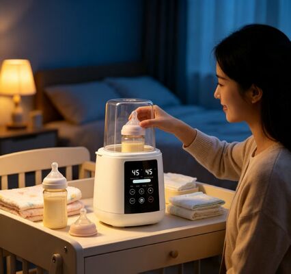 Aquecedor de frasco para bebê com vários modos de aquecimento, incluindo funções de vapor e leite quente com controles fáceis de usar