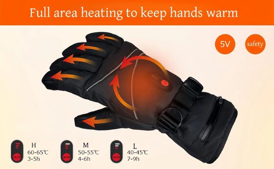 Luvas Elétricas Aquecidas a Bateria com Grafeno Térmico 40-65℃ Luvas Aquecidas Ajustáveis à Prova de Vento e Água Aquecedores de Mãos Unissexo Luvas de Inverno para Esqui, Ciclismo, Motociclismo e Desportos ao Ar Livre