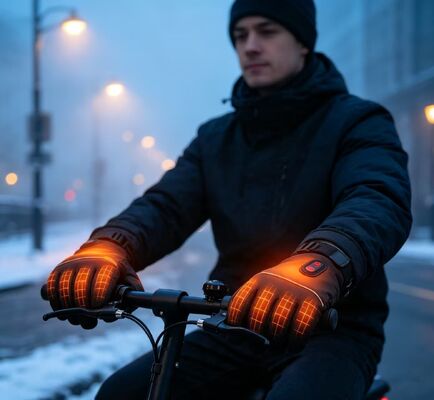 Luvas Aquecidas Elétricas Grafeno Aquecimento Rápido, Temperatura Ajustável Luvas Térmicas Impermeáveis, Logotipo e Embalagem Personalizados Disponíveis