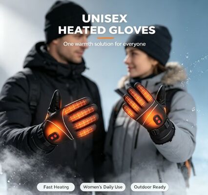 Luvas Elétricas Aquecidas a Bateria com Grafeno Térmico 40-65℃ Luvas Aquecidas Ajustáveis à Prova de Vento e Água Aquecedores de Mãos Unissexo Luvas de Inverno para Esqui, Ciclismo, Motociclismo e Desportos ao Ar Livre