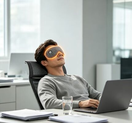 Máscara de Olhos Aquecida Unissex, Máscara de Olhos Térmica de Tecido de Malha Macia Recarregável por USB, Máscara de Olhos de Compressão Quente com Temperatura Ajustável para Aliviar a Fadiga Ocular para Homens e Mulheres em Casa, Escritório e Viagem