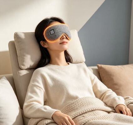 Máscara de Olhos Aquecida Unissex, Máscara de Olhos Térmica de Tecido de Malha Macia Recarregável por USB, Máscara de Olhos de Compressão Quente com Temperatura Ajustável para Aliviar a Fadiga Ocular para Homens e Mulheres em Casa, Escritório e Viagem