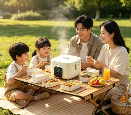 Multi-temperature USB Electric Heated Lunch Box, 304 Stainless Steel Portable Food Heating Box, 3-4 Hours Heat Preservation, 500ml Capacity Outdoor Food Warmer for Travel Camping