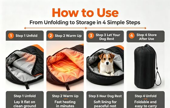 Saco de dormir compacto e fácil de armazenar para cães aquecidos, leve 0,93 kg Saco de dormir dobrável para animais de estimação para cães pequenos e médios de várias raças, perfeito para atividades ao ar livre em casa e em clima frio
