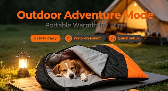 Saco de dormir compacto e fácil de armazenar para cães aquecidos, leve 0,93 kg Saco de dormir dobrável para animais de estimação para cães pequenos e médios de várias raças, perfeito para atividades ao ar livre em casa e em clima frio