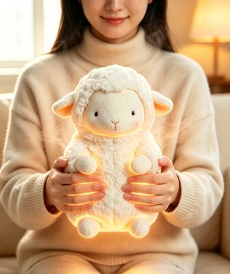 Cute Warm Sheep Portable Rechargeable Hand Warmer,3 Temperatura 40-60°C,6-8 horas de tempo de trabalho,USB Power Bank Suporte para uso em movimento,Compacto 9*15*18cm Poliéster Winter Pocket Heater