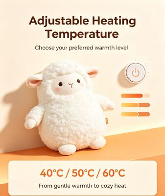 Caldeira de ovelhas portátil multi-scene, Banco de energia USB com suporte para uso em movimento, aquecedor de mão com toque suave Configurações de aquecimento de 3 velocidades Certificado CE FCC RoHS