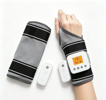 Tornozeleira Aquecida Recarregável por USB com Massagem Vibratória, 3 Configurações de Temperatura e Temporizador, Faixa de Pulso Aquecida para Suporte de Pulso para Síndrome do Túnel do Carpo e Artrite