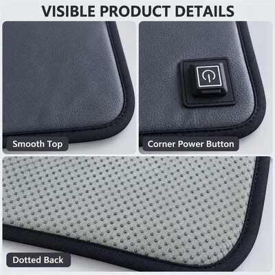 24V Heated Pet Mat, Splash-Resistant Wipe Clean Pet Heating Pad with Anti-Slip Dotted Back and Detachable Cord, Custom Size to Drawing Color Logo Packaging for OEM ODM