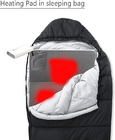 Saco de dormir com almofada elétrica de grafeno USB para acampamento tamanho 195 × 75 cm