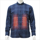 Camisa manga comprida aquecida Sheerfond, roupa interior térmica de flanela Odm