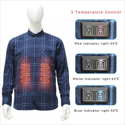 Traje de aquecimento elétrico alimentado por USB com painel de aquecimento de grafeno para casaco de inverno masculino