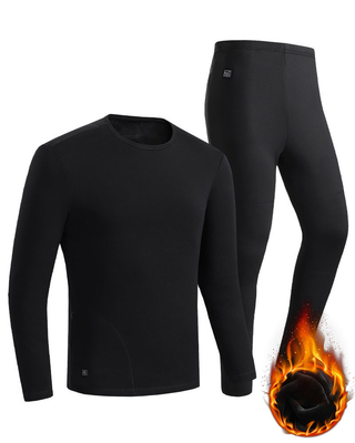 Vestuário aquecido eletricamente Calor de roupa interior Inverno roupa interior térmica