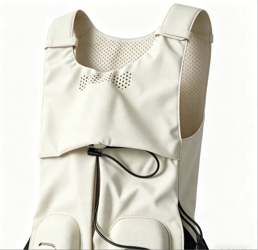 Mochila elétrica personalizável 2C 20C portátil de nylon, sistema de resfriamento de água, colete de refrigeração de malha, controle de fluxo de bexiga, roupas resfriadas