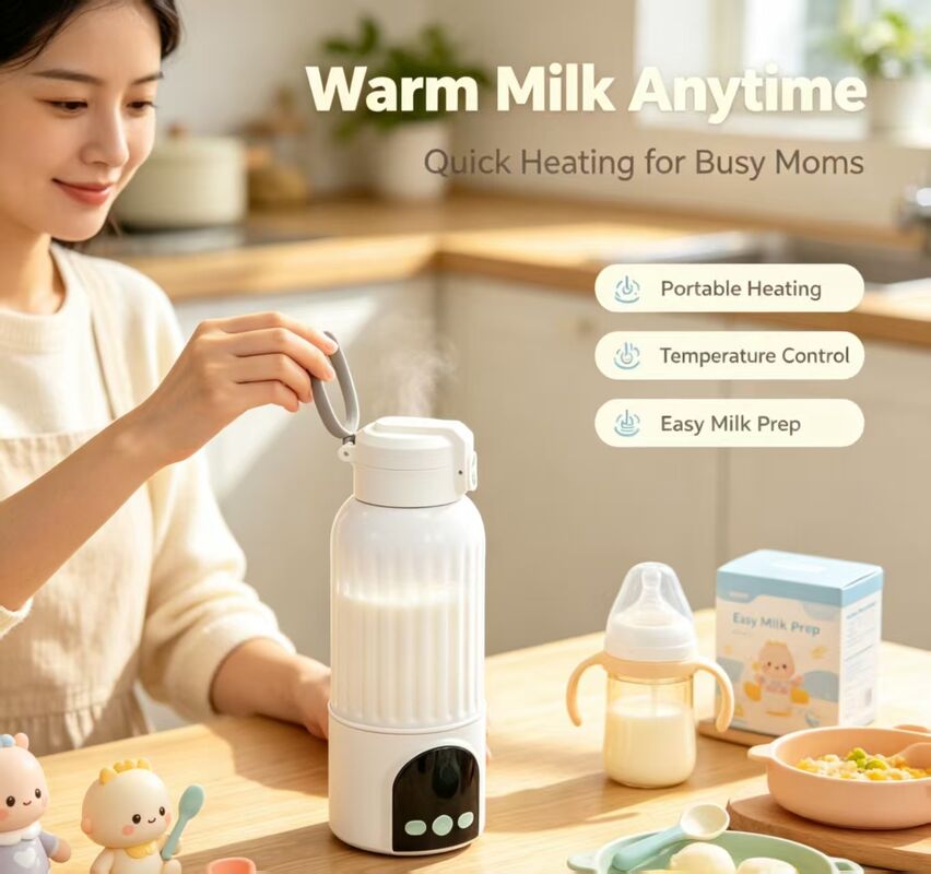 Aquecedor de garrafas de bebê aquecedor de leite portátil USB com controle de temperatura ajustável para viagens e casa adequado para garrafas de 17 oz